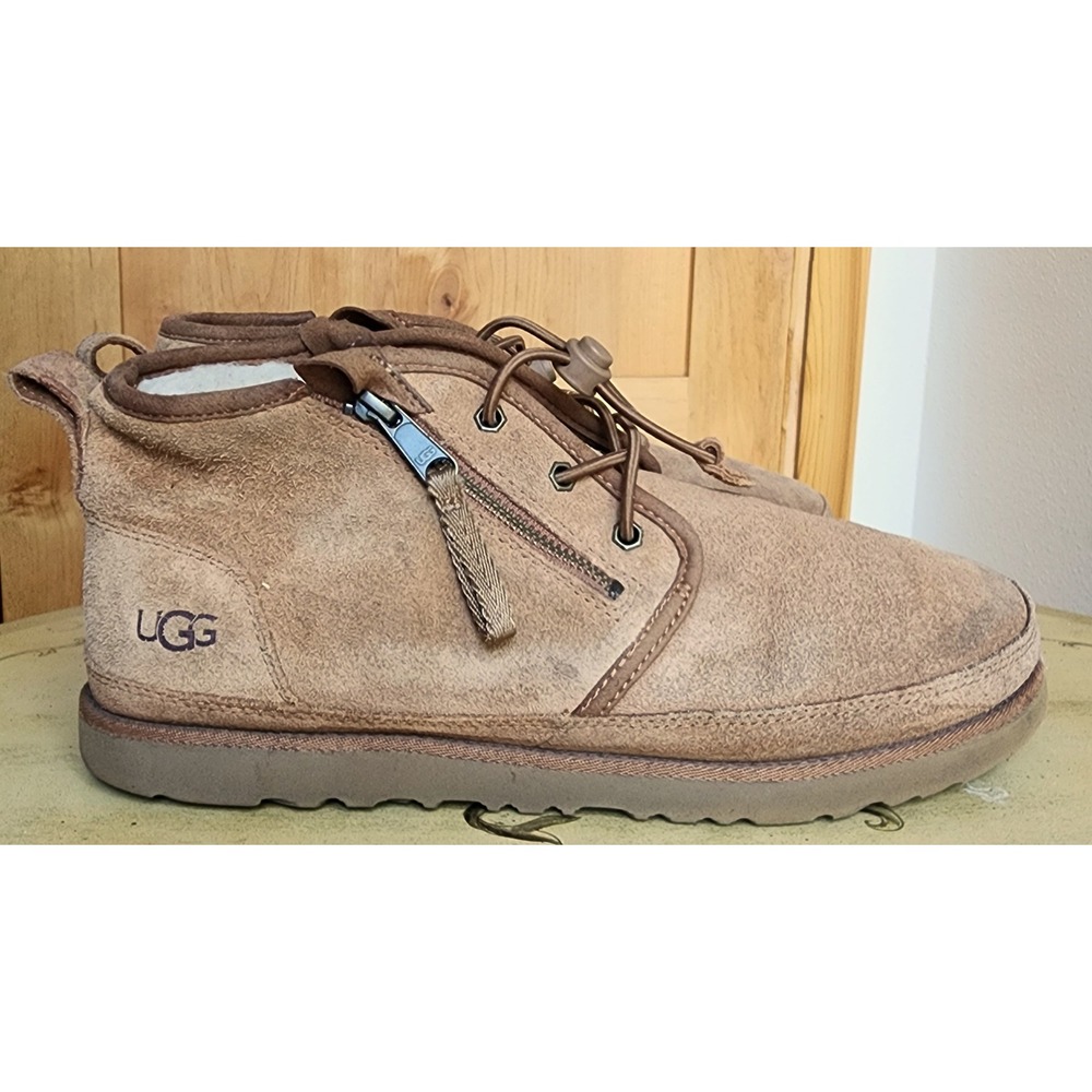 UGG Sz 12 Chestnut Suede Neumel Zip Chukka Boots 1118710 Warm Winter Cozy Soft